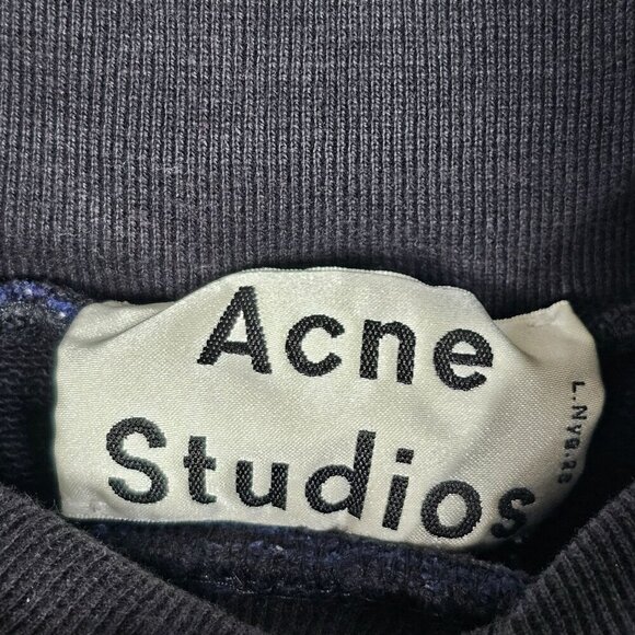 Acne Studio Color Block Pull On Bermuda Sweat Shorts Zip Pocket Blue Men Medium - Picture 4 of 9